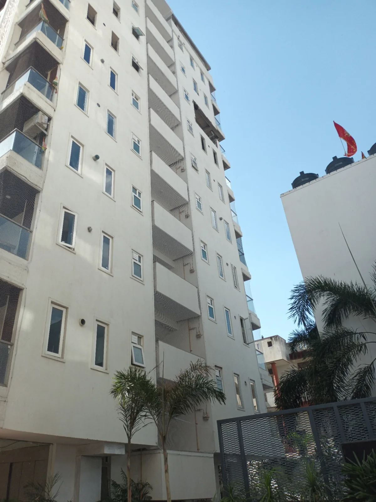 Residential building pigeon net installation project