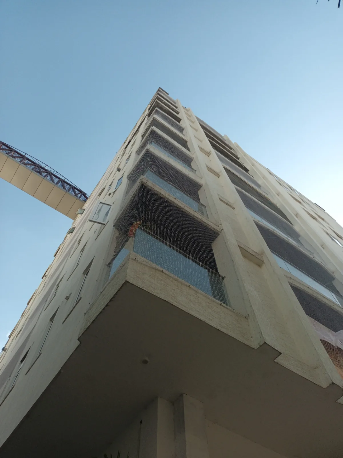Balcony pigeon net solution for residential apartment
