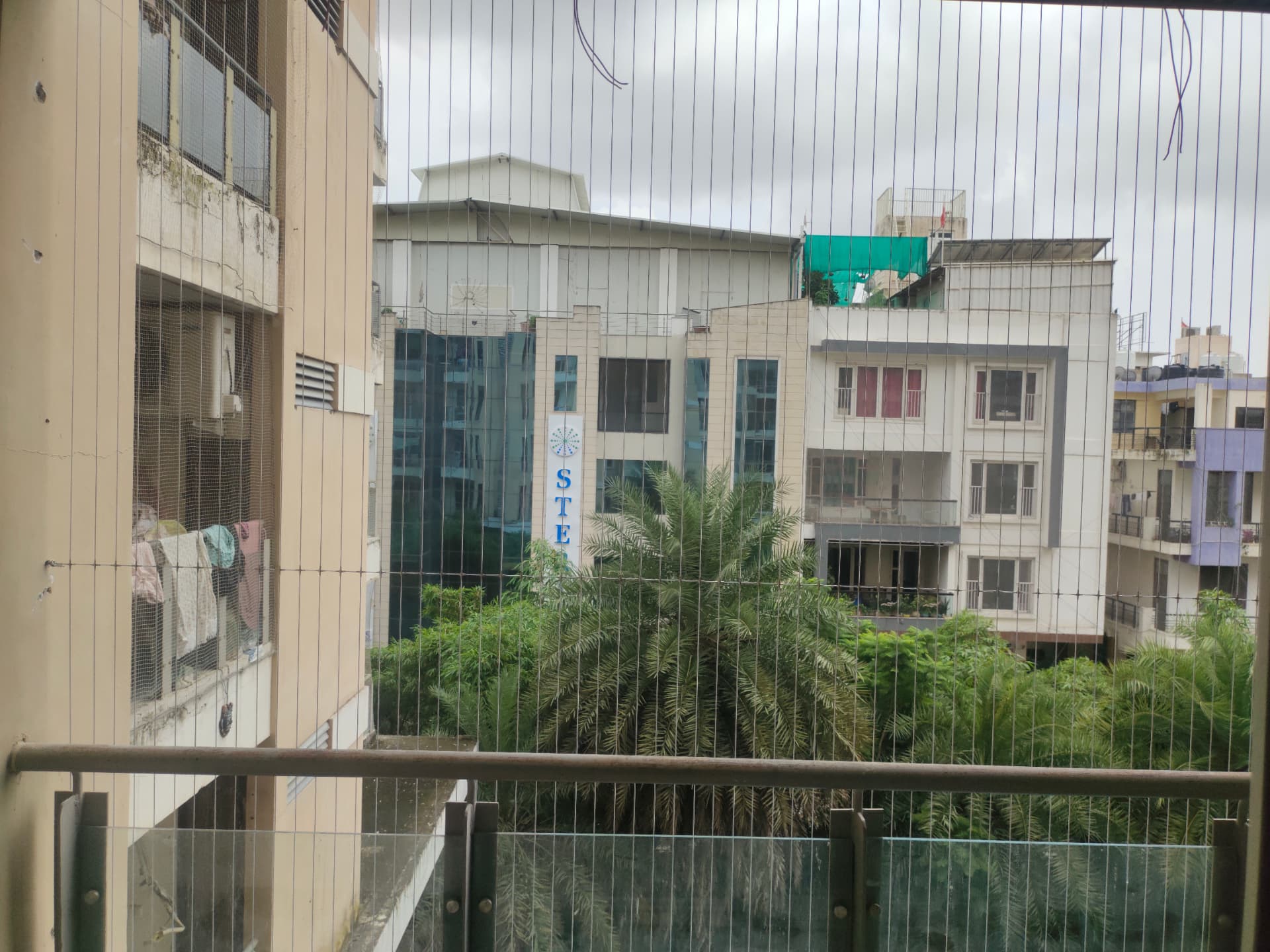 Panoramic view through invisible grill installation
