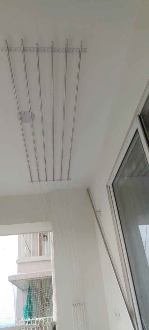 Professional cloth hanger system for laundry area